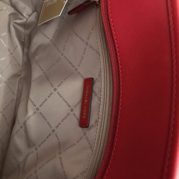 Michael Kors red/brown tote. - Picture 8 of 8